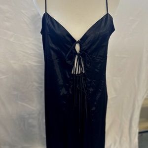 Anthropologie never worn two piece set, size Large, black silky fabric